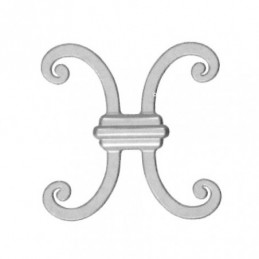 fer forgé Garniture pour barreau HAUTEUR 130 mm x LARGEUR 130 mm - Ref GV1