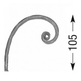fer forgé Arcade HAUTEUR 105 mm Plat 14x6 - Ref A2M