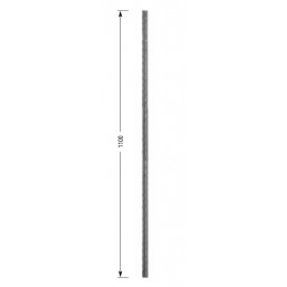 fer forgé Barreau forgé fer carré martelé HAUTEUR 1100 mm Carré 14x14 - Ref CM14-1100