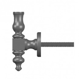 fer forgé Pipe lisse pour support de barreau HAUTEUR 145 mm x 70 mm LARGEUR - Ref ANG3