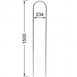 fer forgé Barreau de clôture HAUTEUR 1500 mm x 262 mm LARGEUR Rond 14 - Ref 66-14-1500