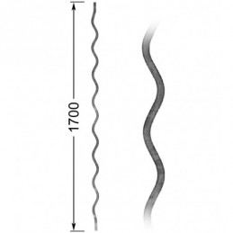 fer forgé Barreau de balcon HAUTEUR 1700 mm Carré 14x14 - Ref 7L-14-1700