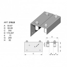 fer forgé Guide supérieur réglable  - Ref 218LB