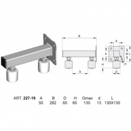 fer forgé Guide supérieur réglable  - Ref 227-19