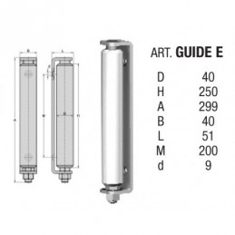 fer forgé Roue de guidage nylon avec support  - Ref GUIDE-E