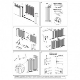 fer forgé Kit Portail coulissant télescopique ouverture jusqu'à 4 mètres  - Ref KA5100-004