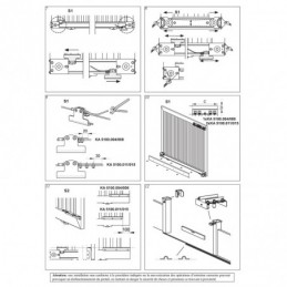 fer forgé Kit Portail coulissant télescopique ouverture jusqu'à 8 mètres  - Ref KA5100-008