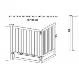 fer forgé Kit Portail pivotant bifolding 90 tub. max 60 mm  - Ref KC7101-060