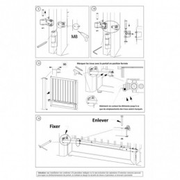 fer forgé Kit Portail pivotant bifolding 90 tub. max 60 mm  - Ref KC7101-060