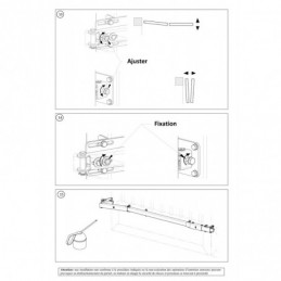 fer forgé Kit Portail pivotant bifolding 90 tub. max 60 mm  - Ref KC7101-060