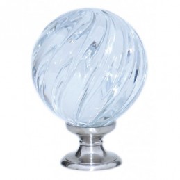 fer forgé Boule de départ de rampe verre BOULE DIAMETRE 100 mm - Base diamètre 45 mm - Ref BVV