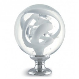 fer forgé Boule de départ de rampe verre BOULE DIAMETRE 100 mm - Base diamètre 45 mm - Ref BVZ