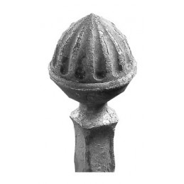 fer forgé Boule de départ de rampe BOULE DIAMETRE 80 mm - base conique carré 25x25 mm - Ref B17