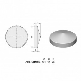 fer forgé Chapeau de piliers DIAMETRE 101 mm - Ref CR101L