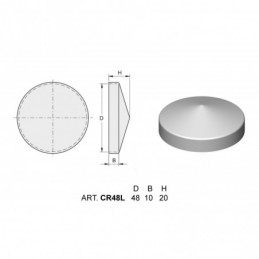 fer forgé Chapeau de piliers DIAMETRE 48 mm - Ref CR48L