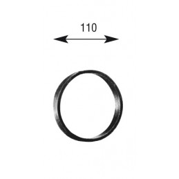 fer forgé Anneau Diamètre exterieur 110 mm Plat 14x6 - Ref A110L14X6