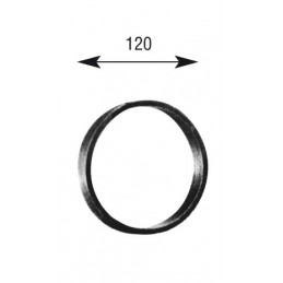 fer forgé Anneau Diamètre exterieur 120 mm Plat 20x6 - Ref A120L20X6