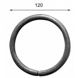 fer forgé Anneau Diamètre exterieur 120 mm Rond 12 - Ref A120LR12
