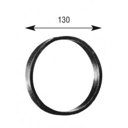 fer forgé Anneau Diamètre exterieur 130 mm Plat 20x6 - Ref A130L20X6