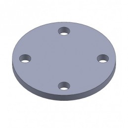 fer forgé Platine de fixation ronde DISQUE DIAM. 100 mm ép. 8 mm + 4 trous diam. 9 mm - Ref PLR100-8