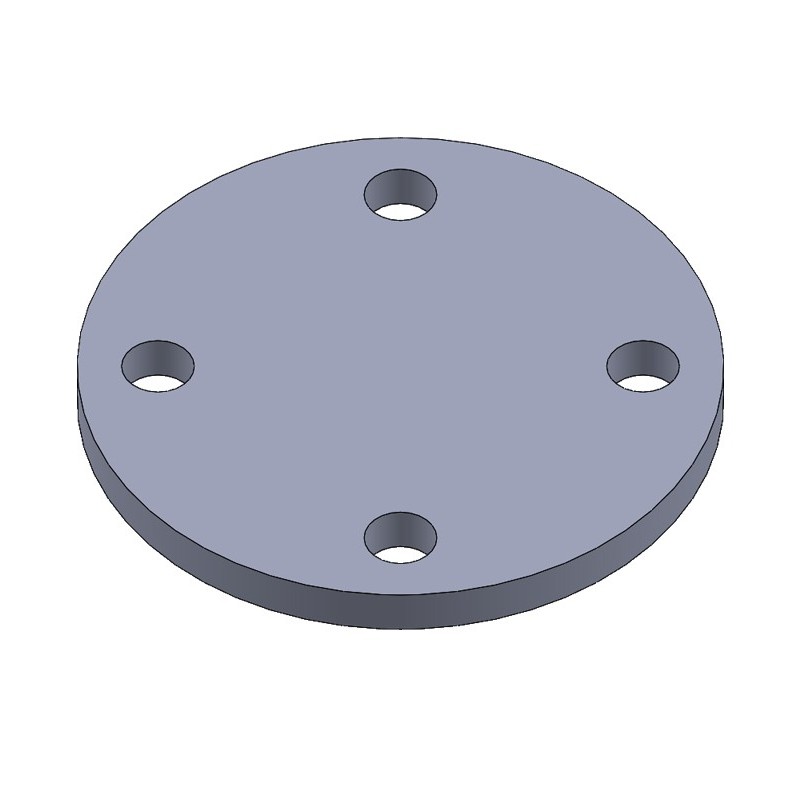 fer forgé Platine de fixation ronde DISQUE DIAM. 80 mm ép. 6 mm + 4 trous diam. 9 mm - Ref PLR80-6