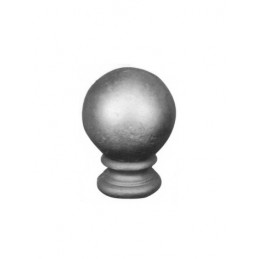fer forgé Boule de départ de rampe estampée HAUTEUR 100 mm - boule diamètre 70 mm - base diamètre 55 mm - Ref B22C