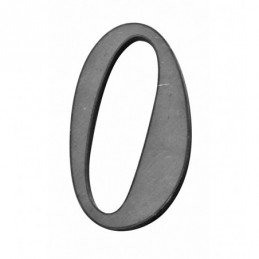 fer forgé Découpe laser chiffre 0 HAUTEUR 100 mm x 8 mm EPAISSEUR - Ref CHIFFRE0