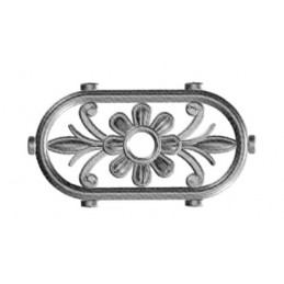 fer forgé Elément décoratif HAUTEUR 100 mm x 210 mm LARGEUR - Ref 26-2