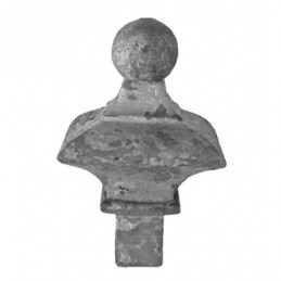fer forgé Départ de rampe HAUTEUR 100 mm - base conique carré 25x25 mm - Ref BD41