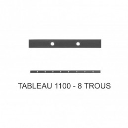 fer forgé Traverse poinçonnée sur mesure HAUTEUR 1100 mm tableau Plat 30x8 - Ref TR8-14-110