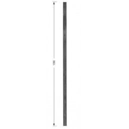 fer forgé Barreau forgé fer carré lisse HAUTEUR 1200 mm Carré 25x25 - Ref CL25-1200