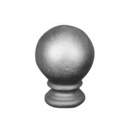 fer forgé Boule de départ de rampe estampée HAUTEUR 125 mm - boule diamètre 90 mm - base diamètre 70 mm - Ref B22B