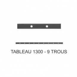 fer forgé Traverse poinçonnée sur mesure HAUTEUR 1300 mm tableau Plat 30x8 - Ref TR8-14-130