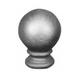 fer forgé Boule de départ de rampe estampée HAUTEUR 140 mm - boule diamètre 110 mm - base diamètre 90 mm - Ref B22A