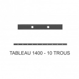fer forgé Traverse poinçonnée sur mesure HAUTEUR 1400 mm tableau Plat 30x8 - Ref TR8-14-140