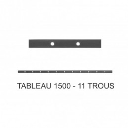 fer forgé Traverse poinçonnée sur mesure HAUTEUR 1500 mm tableau Plat 30x8 - Ref TR8-14-150