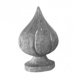 fer forgé Embout forgé HAUTEUR 160 mm x 100 mm LARGEUR - base diamètre 70 mm - Ref BD20