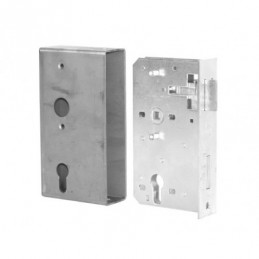 fer forgé Serrure encastrée avec coffre HAUTEUR 170 mm x 95 mm LARGEUR x 40 mm EPAISSEUR - Ref SERC40