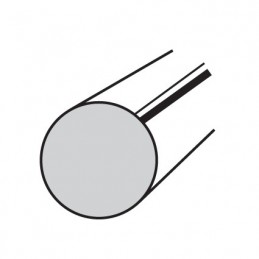 fer forgé Fer rond lisse HAUTEUR 2000 mm Rond 16 - Ref RL16-2000
