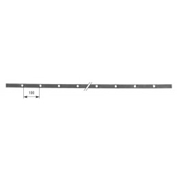 fer forgé Traverse poinçonnée HAUTEUR 2000 mm x 25 mm LARGEUR x 10 mm EPAISSEUR Plat 25x10 Ref TR10-14