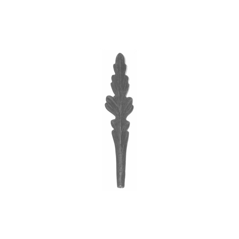 fer forgé Feuille forgée HAUTEUR 300 mm x 67 mm LARGEUR - Ref FA1
