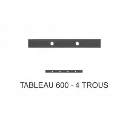fer forgé Traverse poinçonnée sur mesure HAUTEUR 600 mm tableau Plat 30x8 - Ref TR8-14-60