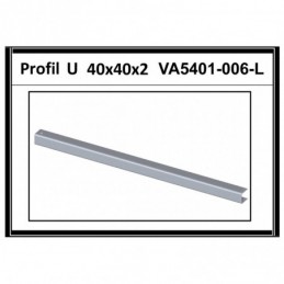 fer forgé Profil U 40 x 40 x 2 HAUTEUR 6000 mm - Ref VA5401-006-L