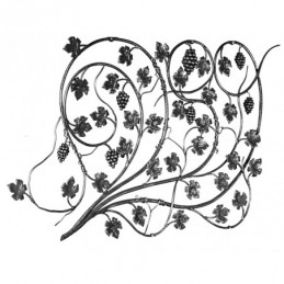 fer forgé Panneau en fer forgé HAUTEUR 730 mm x 1000 mm LARGEUR Rond 8 + Rond 10 + Rond 14 - Ref BRF14-25