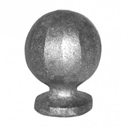 fer forgé Boule de départ de rampe forgée HAUTEUR 75 mm - Boule diamètre 55 mm - Base diamètre 42 mm - Ref B55E