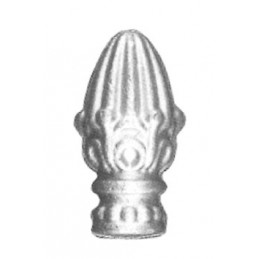 fer forgé Boule de départ de rampe estampée HAUTEUR 80 mm - base diamètre 28 mm - Ref B24
