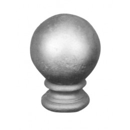 fer forgé Boule de départ de rampe HAUTEUR 85 mm - boule diamètre 55 mm- base diamètre 45 mm - Ref B22D
