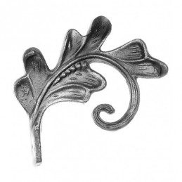 fer forgé Feuille HAUTEUR 90 mm Plat 17x7 - Ref 214-05-000
