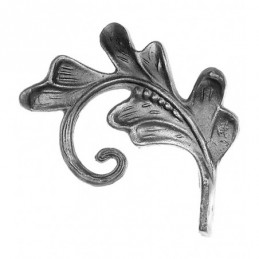 fer forgé Feuille HAUTEUR 90 mm Plat 17x7 - Ref 215-05-000