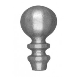 fer forgé Embout de montant estampé HAUTEUR 90 mm - boule diamètre 50 mm - Ref B21